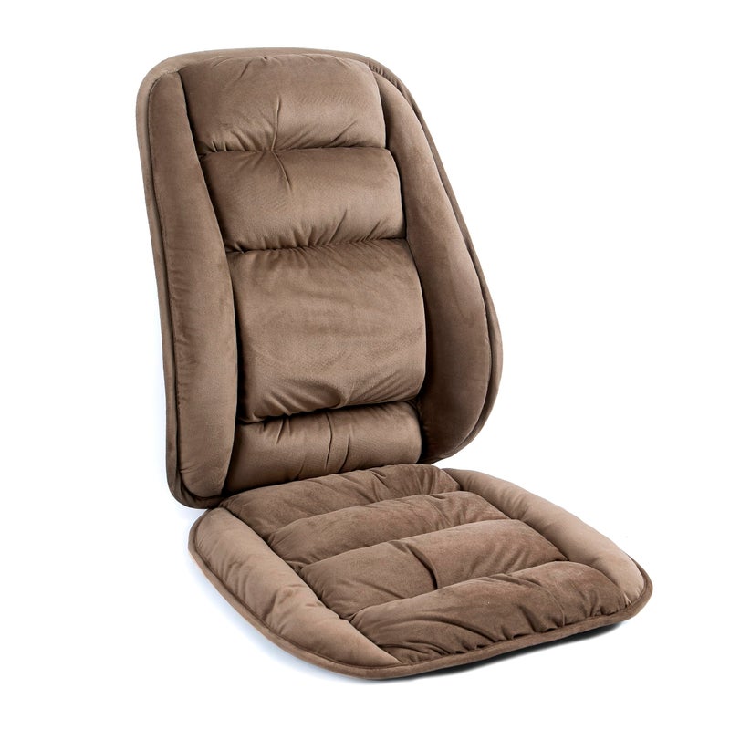 ALIBO Low Back Pain Relief Large Size Firm Lumbar Support and Nonslip Recliner Chair Seat Pads Cushion Back Rest Lumbar Cushion Pillow for Office,Dinning Desk Chair,Car,Truck Seats-Coffee - Image 1